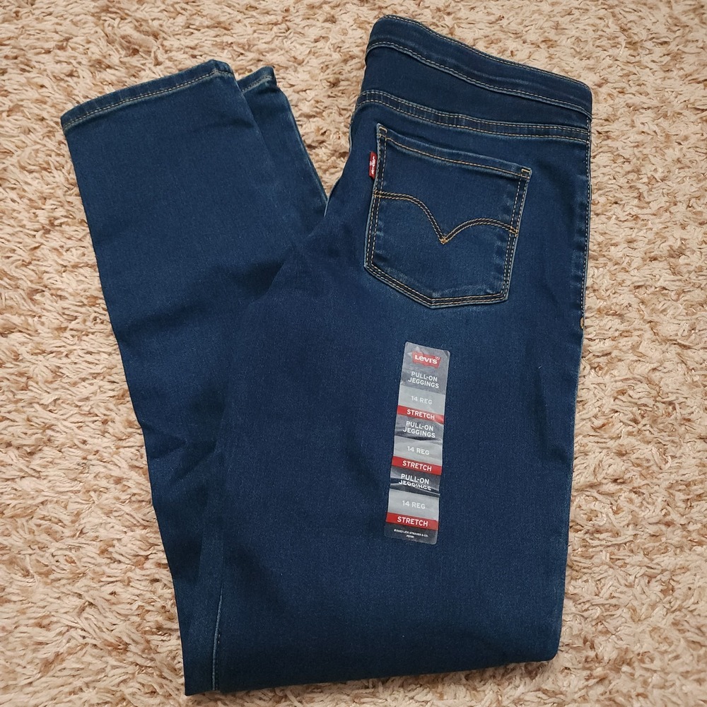 NWT Levi's Pull-On Jegging Girls 14 Flex Stretch Skinny Dark Wash‎ New Pants